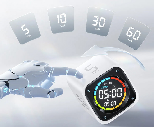 Смарт-таймер Ticktime TK3 Pomodoro Timer Cube, Productivity Timer White